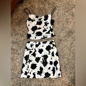 Cow Print Tank/Skirt Set